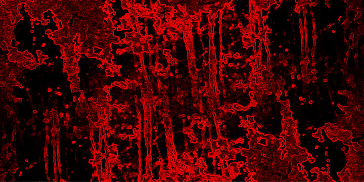 Abstract textured background with glowing red organic lines and dark black void creating a dramatic and energetic visual effect for digital art and design applications