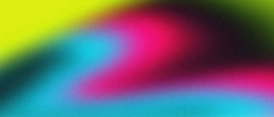 Vibrant abstract grainy gradient background in neon colors, colorful blurry digital texture for modern banner cover and header poster