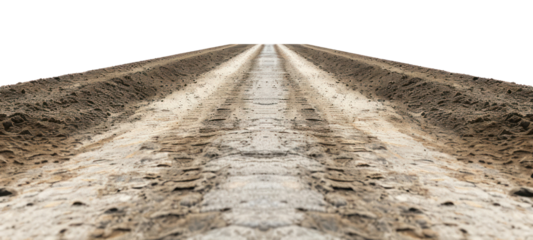 PNG Endless dirt road perspective