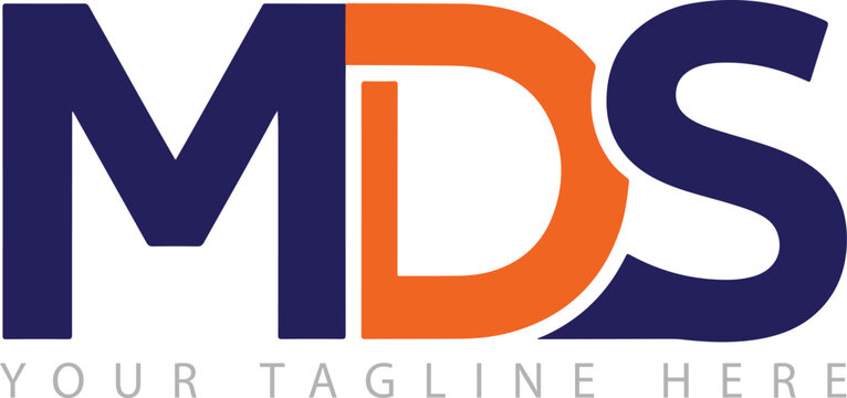 Modern MDS Letter Logo Design Template Vector