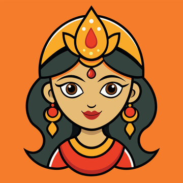 hindu goddess maa durga.eps