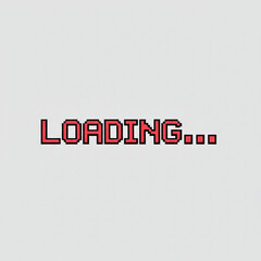 Retro loading screen pixel art text effect