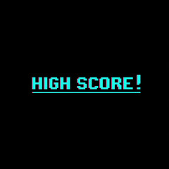 Achieve victory with this dynamic high score text!