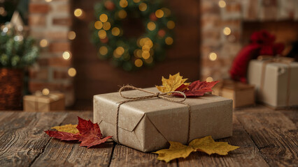 christmas presents on a table