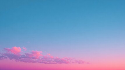 Serene Gradient Sky at Dusk with Soft Pastel Clouds and Tranquil Blue