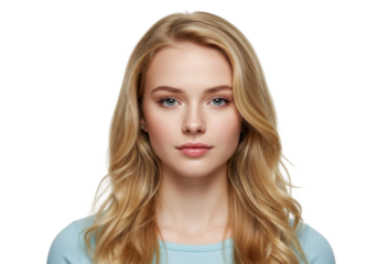 Isolated gorgeous blonde woman portrait headshot, beautiful girl, elegant, attractive, pretty