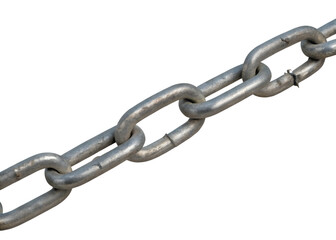 Fototapeta premium Metal chain isolated on transparent background