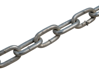 Metal chain isolated on transparent background