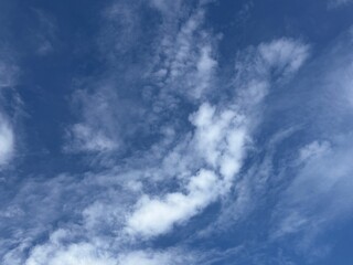 Beautiful blue sky with clouds.
