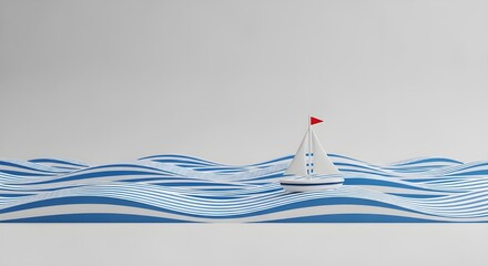 Tiny vaccine vial stands tall amidst abstract blue waves of money symbolizing medical financial security