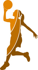Design of female basketball player