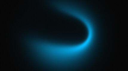 Abstract blue light curve against a dark background, creating a sense of depth and mystery.