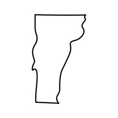 Vermont state map outline