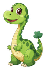 Fototapeta premium PNG Cute dinosaur reptile cartoon animal.