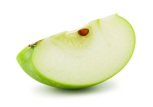 Crisp green apple slice offers a refreshing healthy snack, perfect for recipes, nutrition guides, and vibrant food photography projects