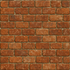 Obraz premium Seamless mossy rustic brick wall texture — aged exterior masonry pattern with natural growth