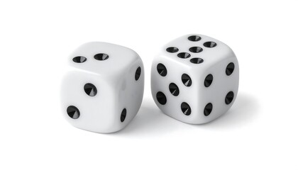 Two white dice