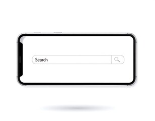 Smartphone with search bar