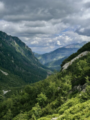 mountain landscape with lake, High Tatras , Europe mountains
