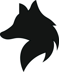 Fox, Wolf, Dog, jackal, face vector icon, perfect for pet shop branding, animal rescue logos, and veterinary care graphics.