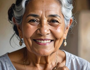 Smiling senior woman portrait