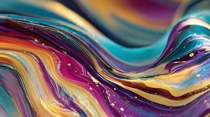 High resolution abstract metallic liquid flowing colors background
