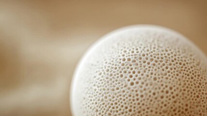 Close-up of a textured, spherical object