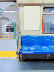 Empty subway seat
