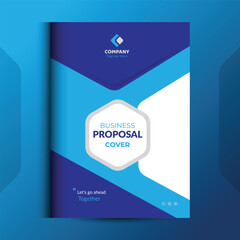 Blue Proposal cover Design Template concepts are adept for corporate Business