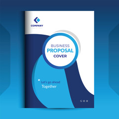Blue Proposal cover Design Template concepts are adept for corporate Business