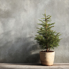 Small Live Christmas Tree in Terracotta Pot – Sustainable & Modern Holiday Aesthetic