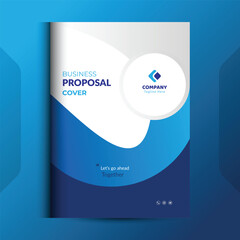Blue Proposal cover Design Template concepts are adept for corporate Business