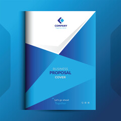 Blue Proposal cover Design Template concepts are adept for corporate Business
