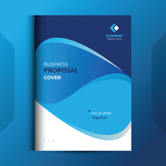 Blue Proposal cover Design Template concepts are adept for corporate Business