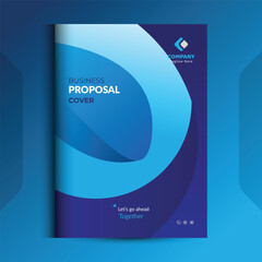Blue Proposal cover Design Template concepts are adept for corporate Business