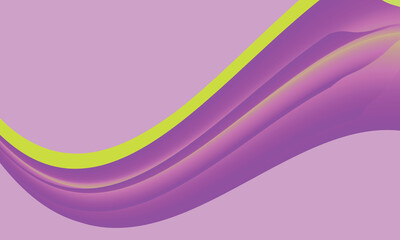 Flowing purple and green abstract waves gradient