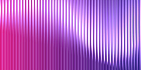 Glass prism texture background with vertical light dispersion. Refracted beams create glossy translucent effect with metallic reflections and soft highlights. Elegant realistic vector illustration.