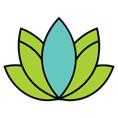 minimalist lotus flower illustration eps