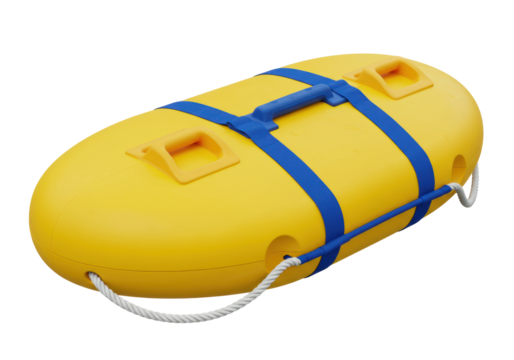 Isolated rescue buoy flotation device swimming safety tube for ocean or lake search and rescue