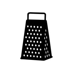 grater icon black silhouette vector illustration on transparent background