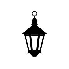 lantern icon black silhouette vector illustration on transparent background