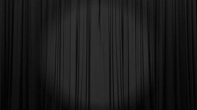 Black curtains with spotlight opening up