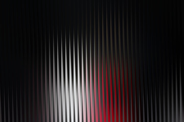 Abstract background with vertical ribbed texture and red and white light streaks, dark and moody