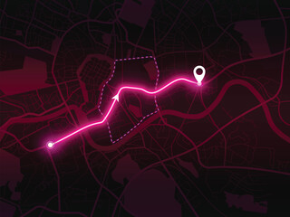 Editable vector street map of Krakow, Poland &ndash; minimal European city layout for tourism, design and navigation