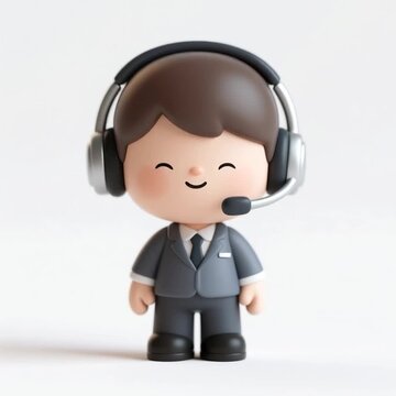 looped Generated video. the manager is working. 3d styling