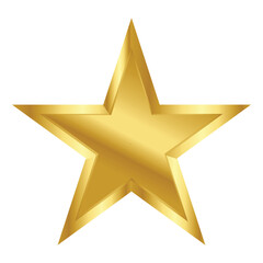 Gold Star Vector Award Icon, Premium Golden Excellence Badge Illustration Winner Star Graphic Design
