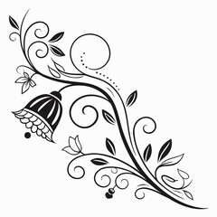 Ornamental calligraphy elements. Vintage decorative frames, elegant flourish swirls and filigree borders, classic wedding invitation design. Vector	