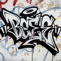 Graffiti Art on Wall.