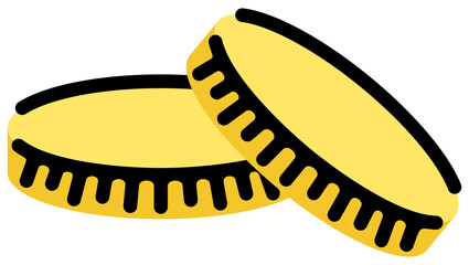 Coin, money, currency and cash. Finance, financial, profit, earning and income, illustration