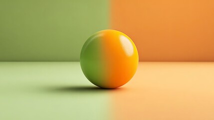 Abstract Colorful Sphere on Minimalist Background in Soft Lighting